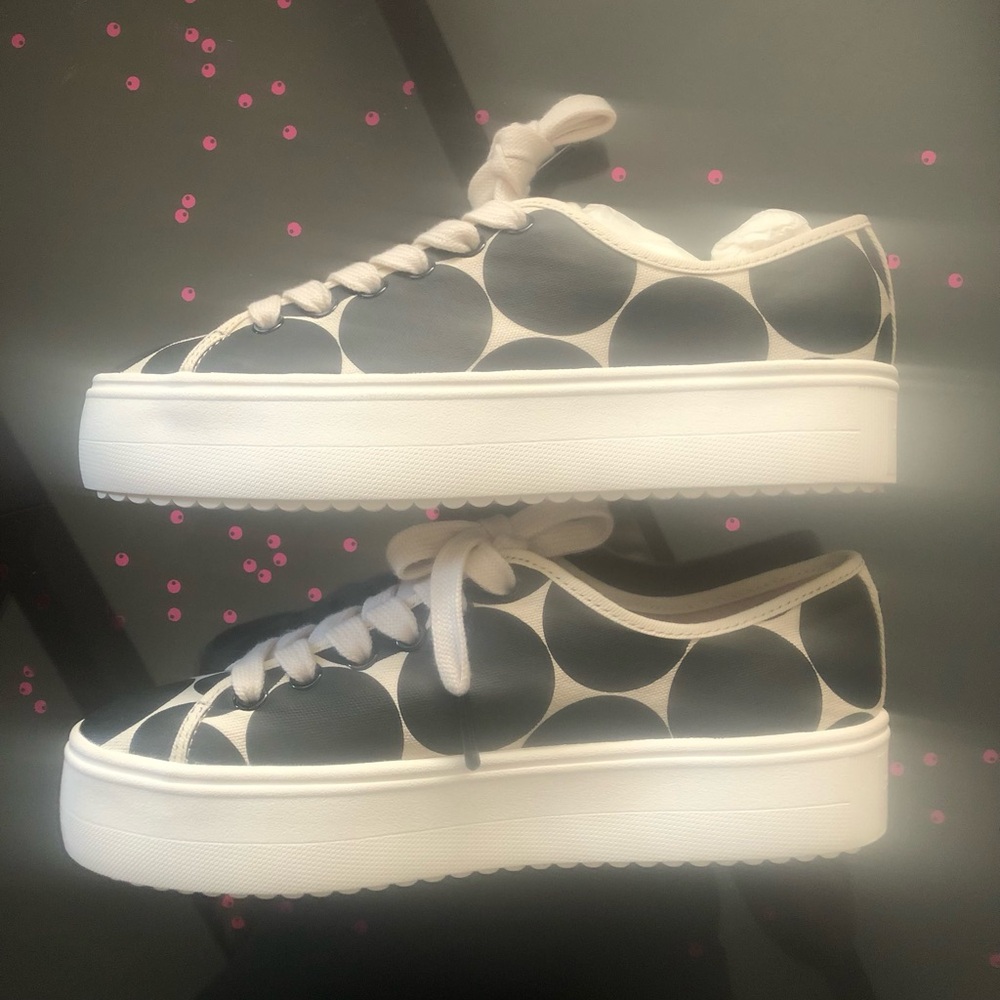 Kate Spade Black and White Polka Dot Sneakers